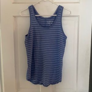 Blue striped LOFT tank size medium
